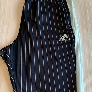 adidas Black and White Striped Sweatpants
